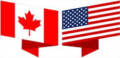 Canada and US Flags