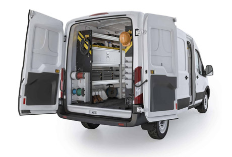 Van Loaded with Equipment